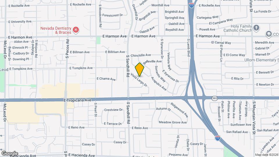 3868 Vista Largo Dr Map and Location Details