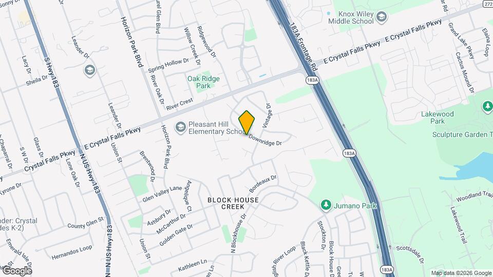 1020 Downridge Dr Map and Location Details