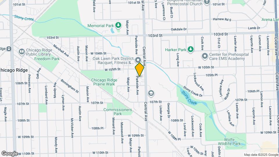 10533 Parkside Ave Map and Location Details