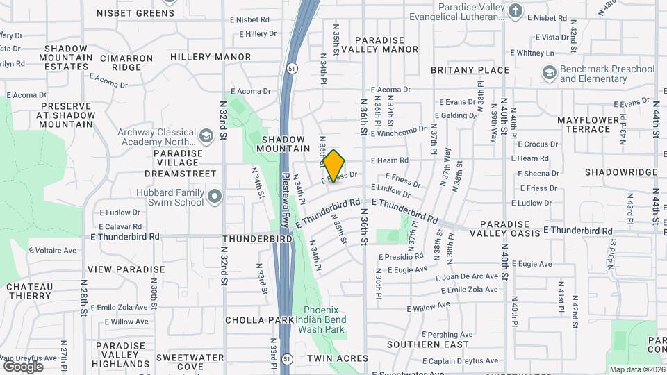 3510 E Ludlow Dr Map and Location Details