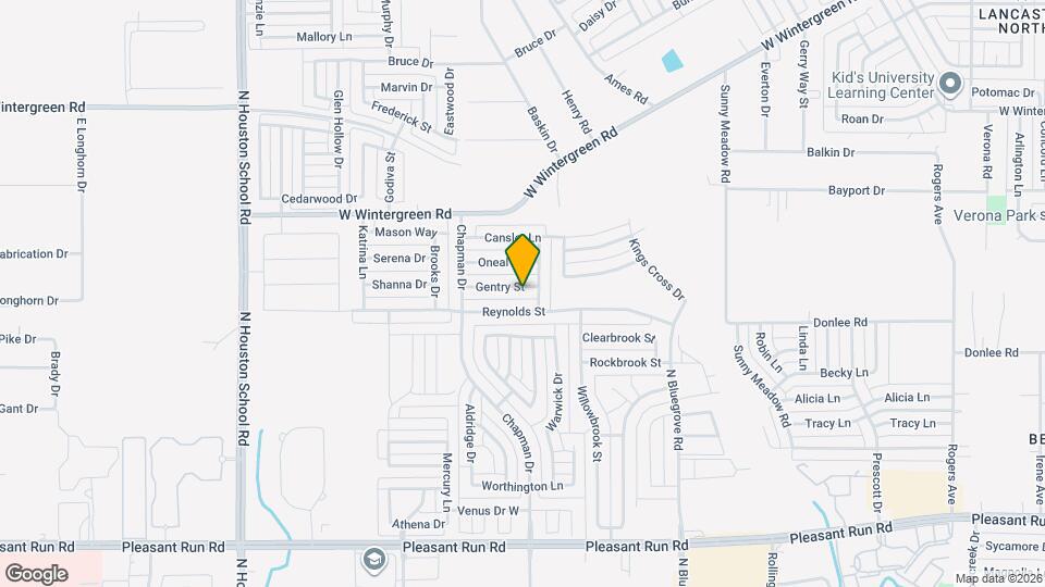 1724 Gentry St Map and Location Details