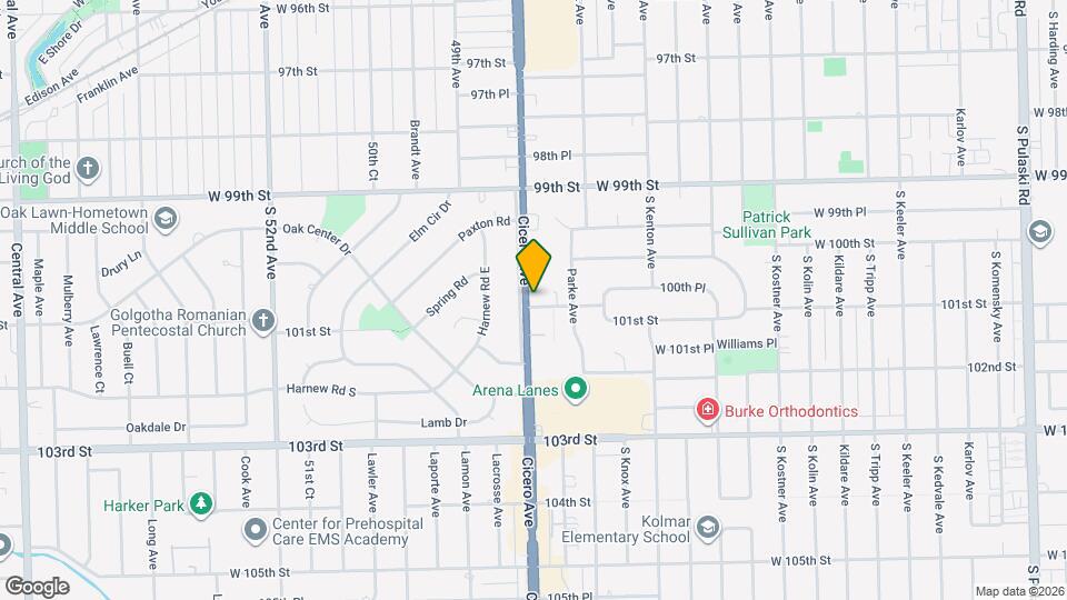 4754 W 101st St Map and Location Details