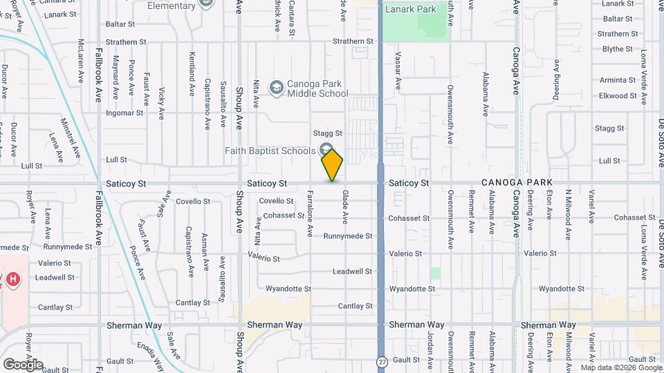 22122 Saticoy St Map and Location Details