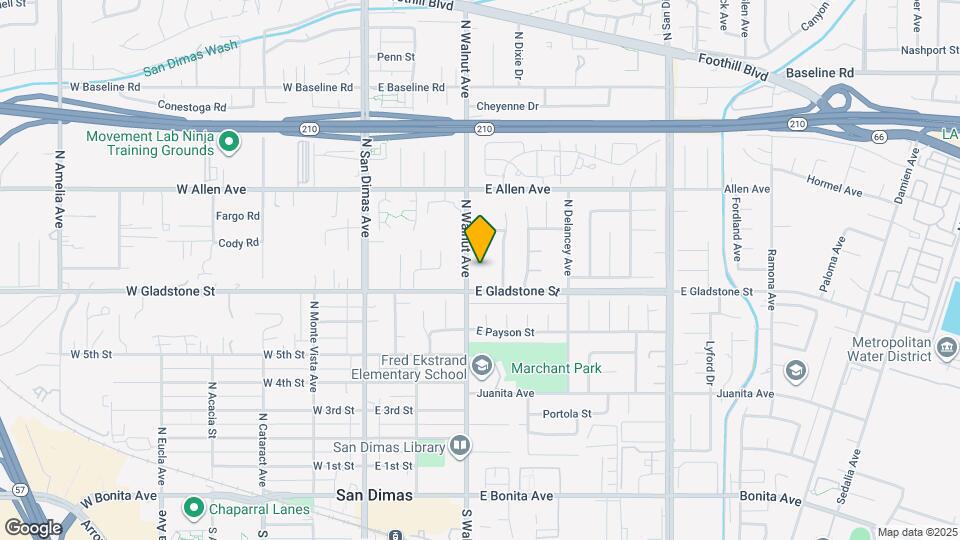 720 N Walnut Ave Map and Location Details