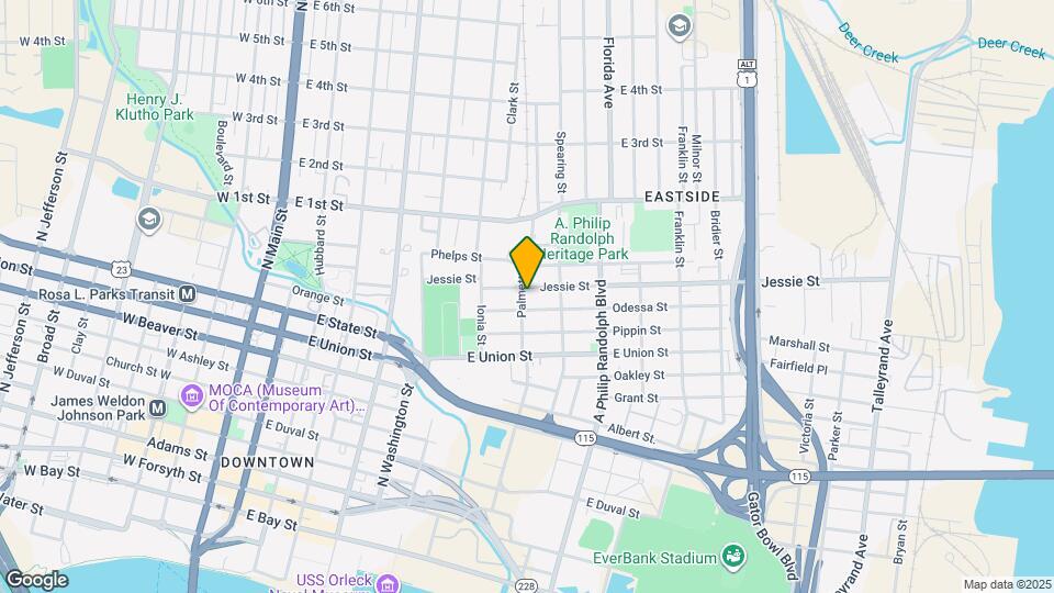 915 Palmetto St Map and Location Details