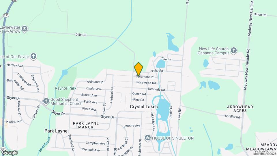 331 Sycamore Rd Map and Location Details