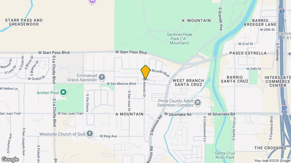 1595 W Beantree Ln Map and Location Details