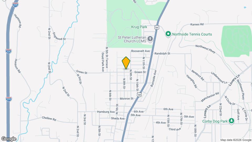 805 Green St Mapa y Detalles de la Ubicación