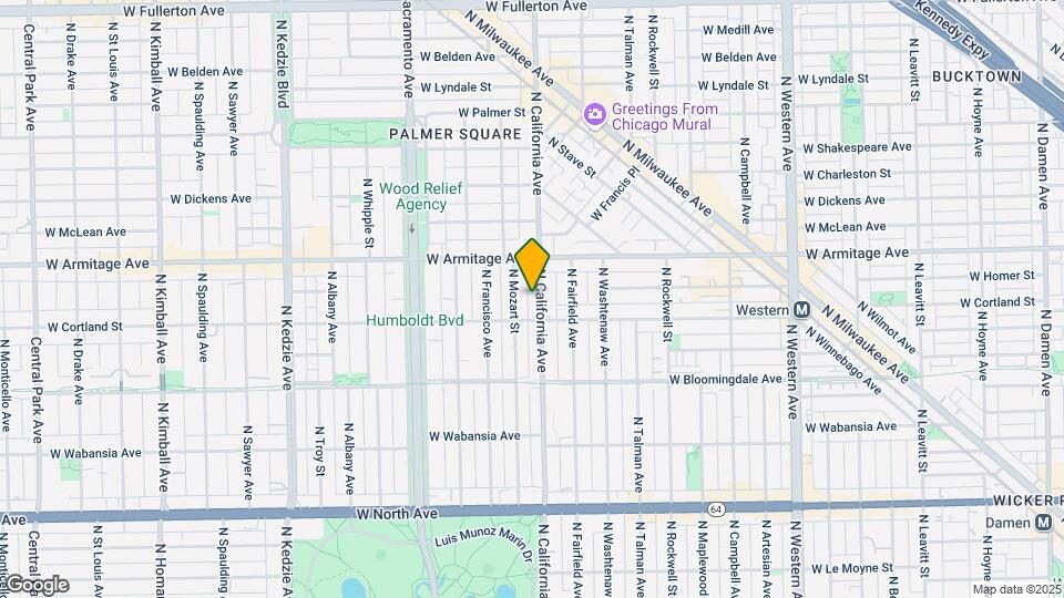 1918 N California Ave Map and Location Details