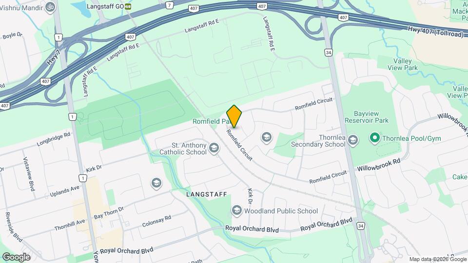 134 Romfield Circuit Map and Location Details