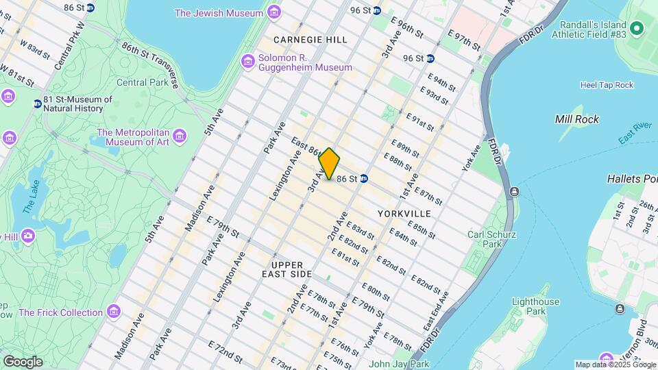 214 E 85th St Map and Location Details