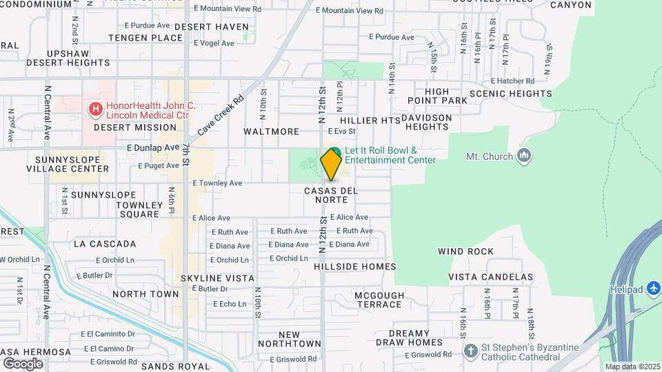 1216 E Townley Ave Map and Location Details