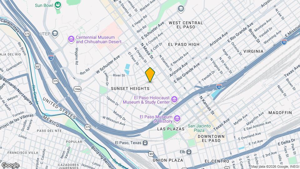 1123 N El Paso St, Unit A Map and Location Details