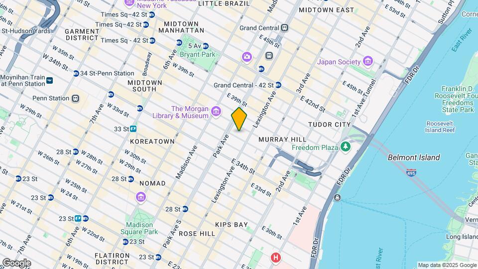 113 E 36th St Map and Location Details