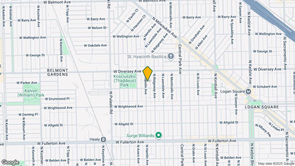 2717 N Hamlin Ave Mapa y Detalles de la Ubicación