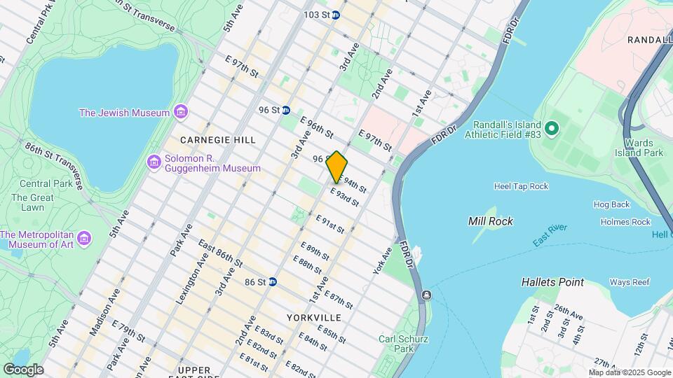 307 E 93rd St Map and Location Details