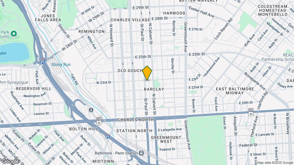 2227 St Paul St Mapa y Detalles de la Ubicación