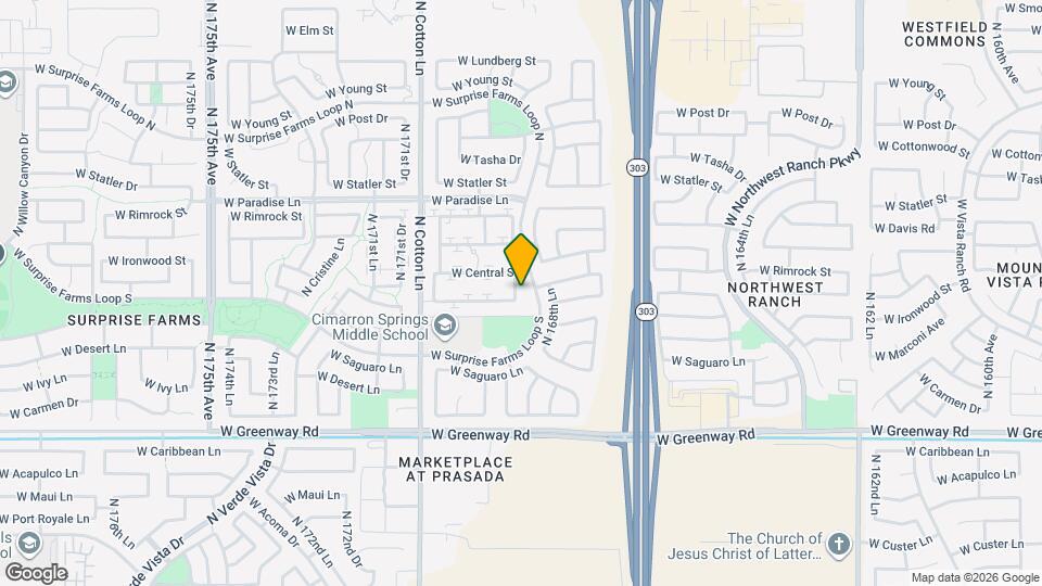 15905 N 169th Dr Map and Location Details