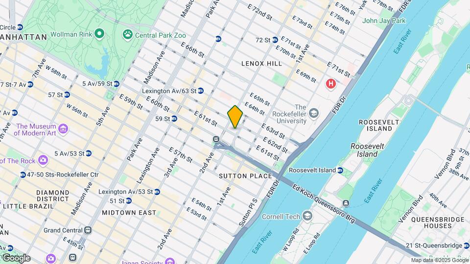 311 East 61st Street Map and Location Details