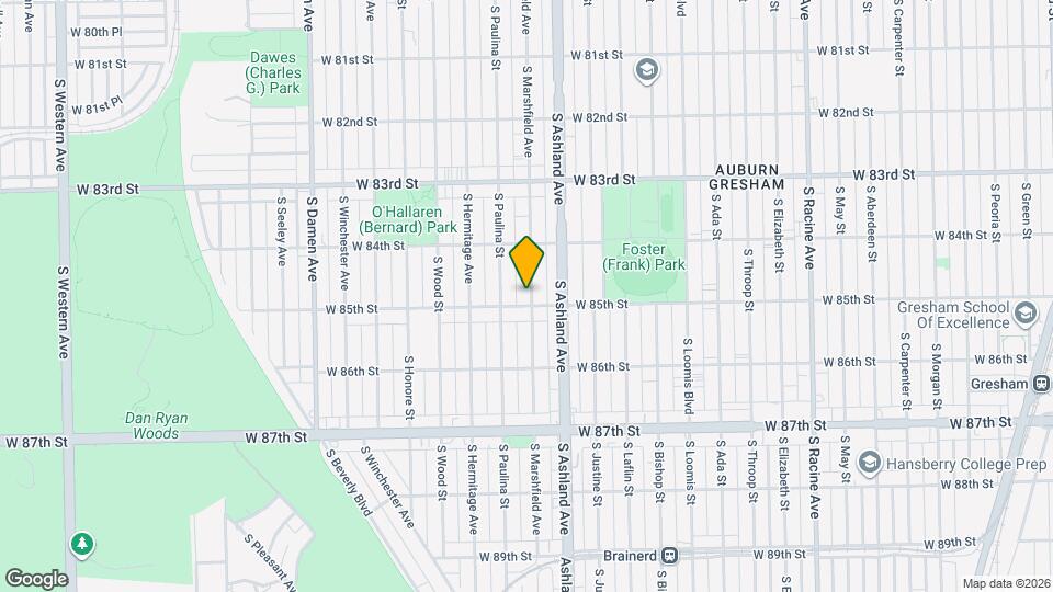 8452 S Marshfield Ave Map and Location Details