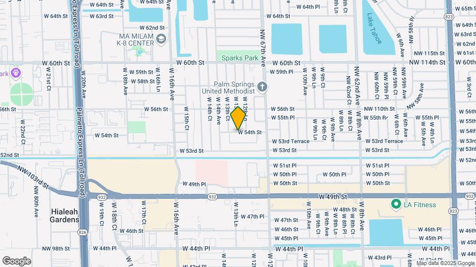 1280 W 54th St Map and Location Details