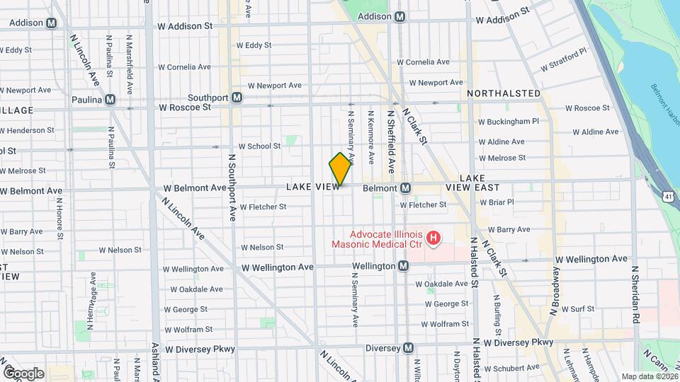 1117 W Belmont Ave Map and Location Details