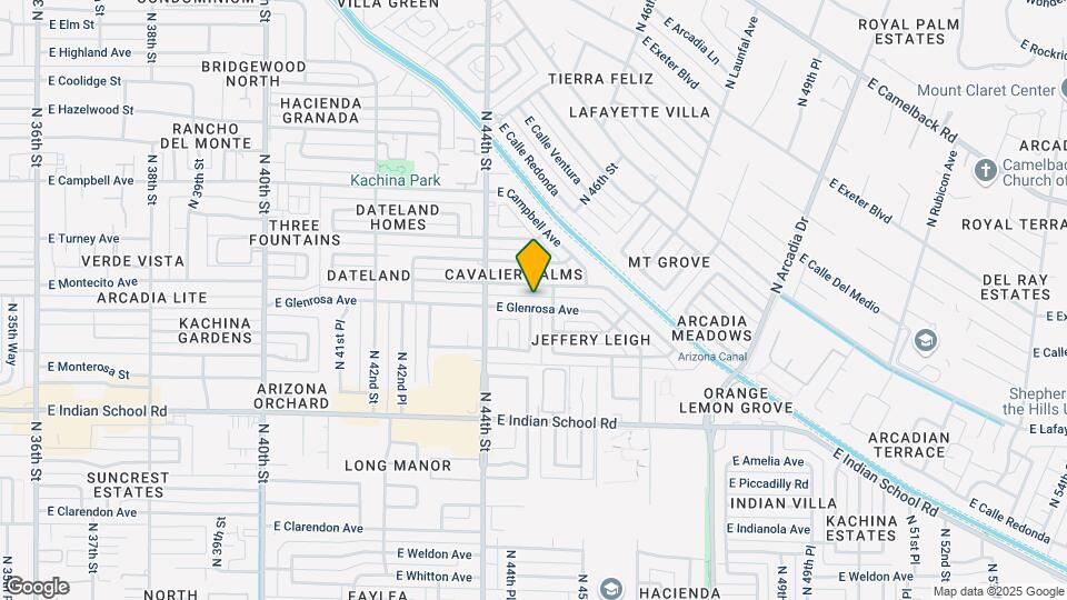 4502 E Glenrosa Ave Map and Location Details