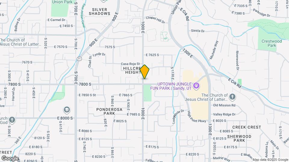 7795 S 1000 E Map and Location Details