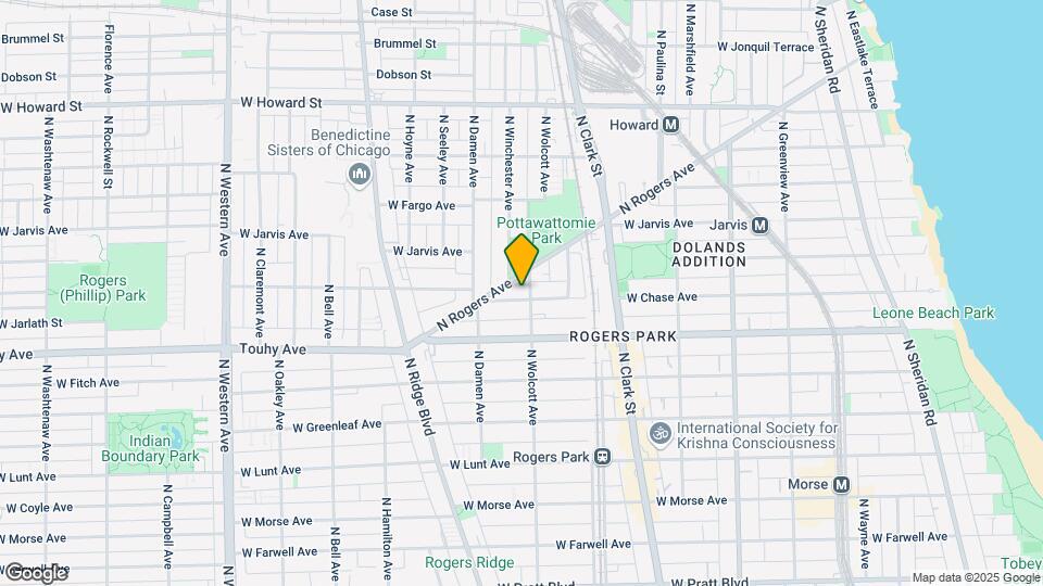 1910 W Chase Ave Mapa y Detalles de la Ubicación