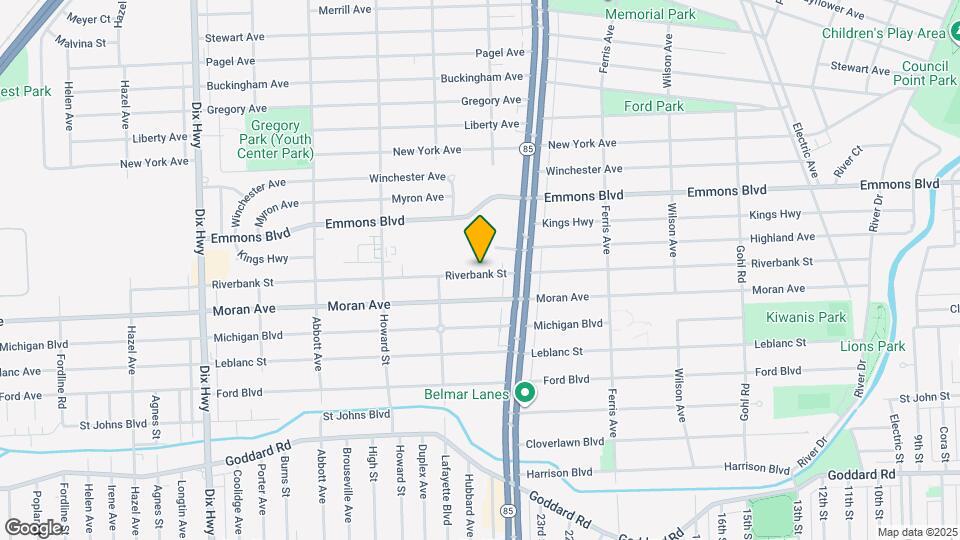 1380 Riverbank St Map and Location Details