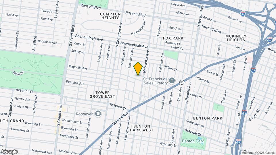 2921 Magnolia Ave Map and Location Details