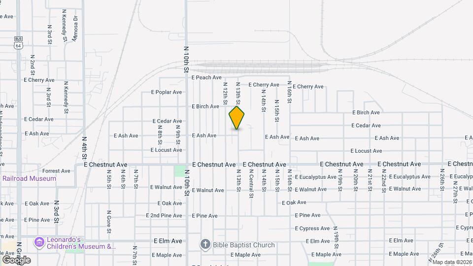 1102 N 13th St Map and Location Details