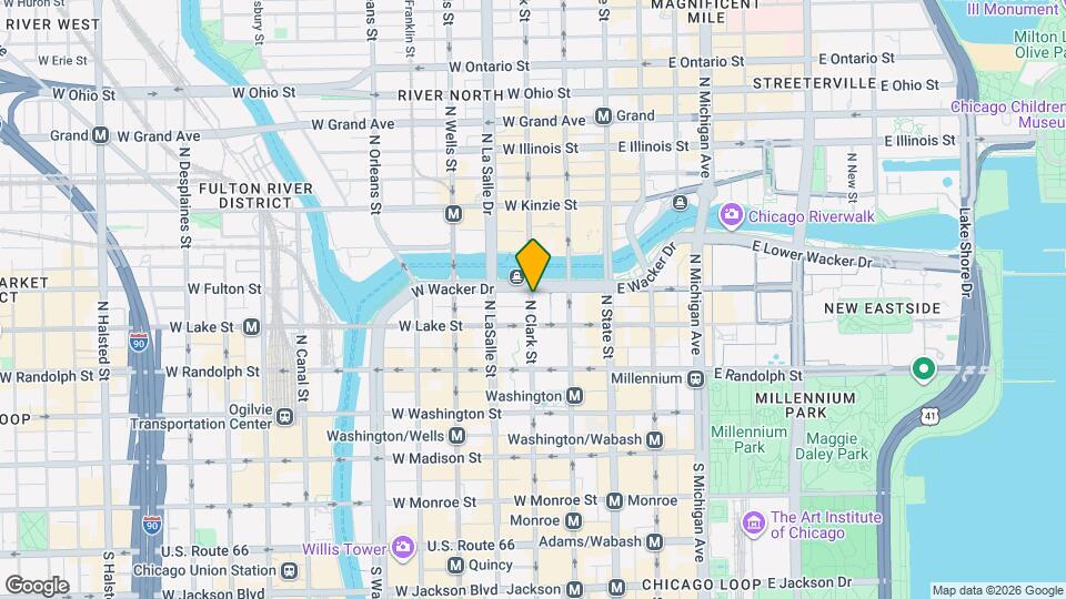 221 N Clark St, Unit 2501 Map and Location Details