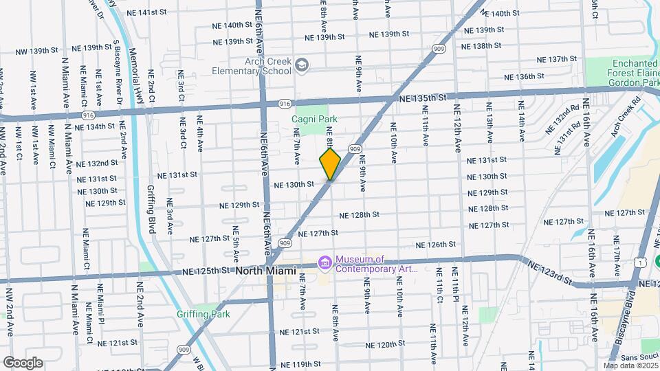 12980 NE 8th Ave Mapa y Detalles de la Ubicación
