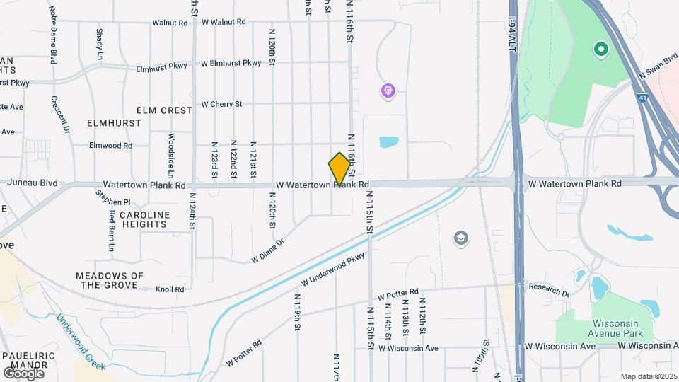 11627 Watertown Plank Rd, Unit WP Map and Location Details