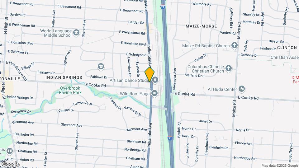 4141-4147 Indianola Ave Mapa y Detalles de la Ubicación