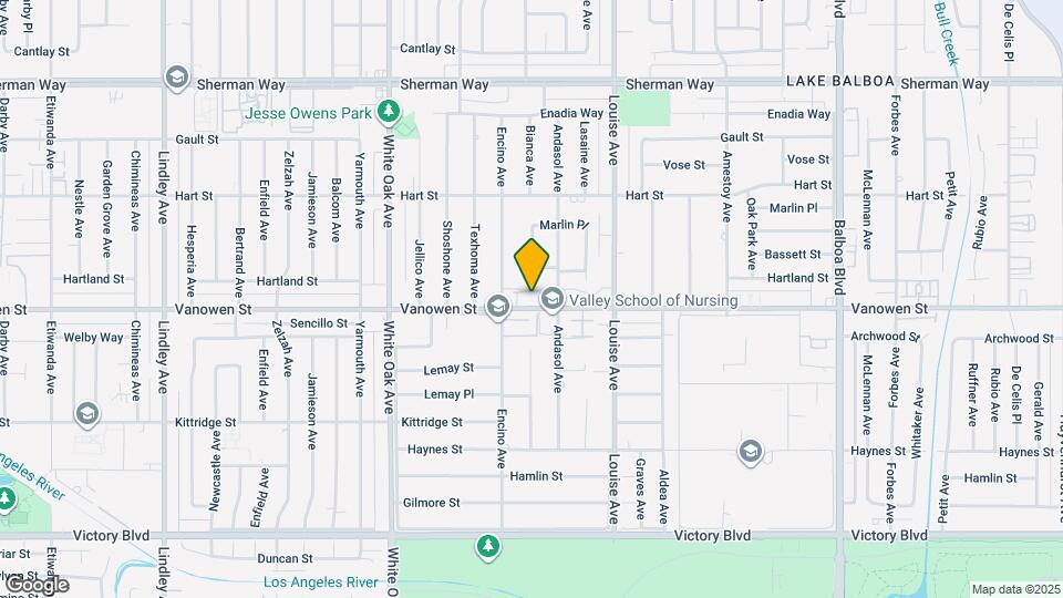 17433 Vanowen St, Unit 12 Map and Location Details