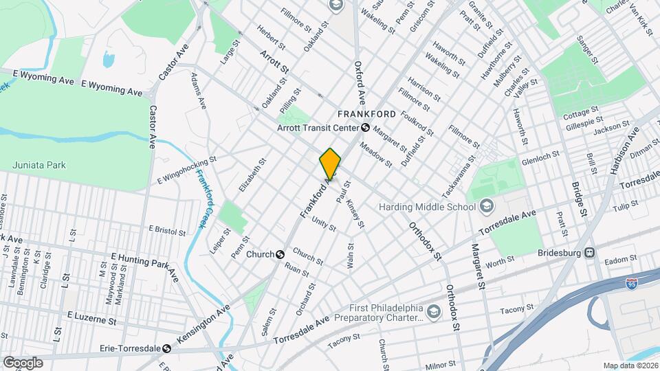 4501-4503 Frankford Ave Mapa y Detalles de la Ubicación