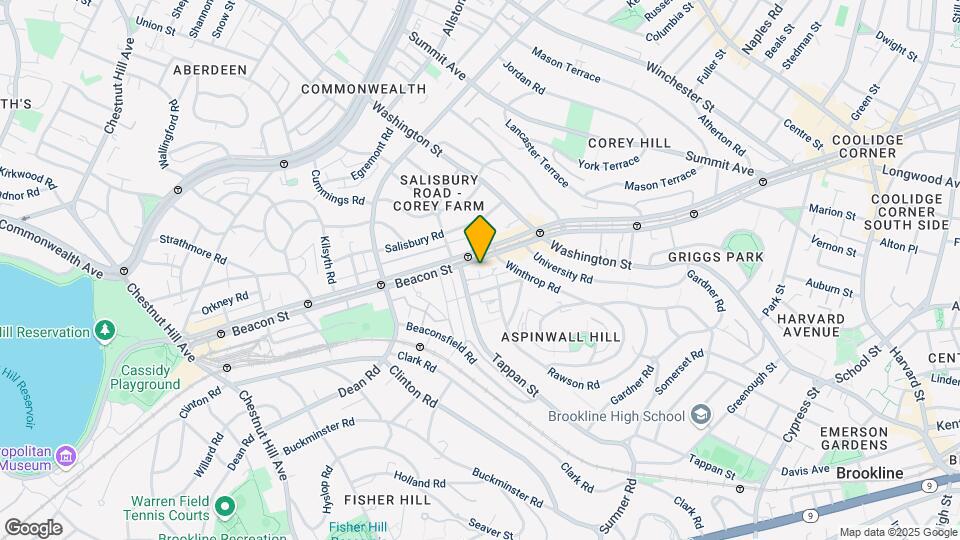 1683 Beacon St, Unit 1Gl Map and Location Details