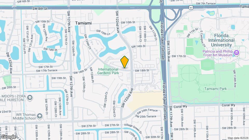 12365 SW 18th St Map and Location Details