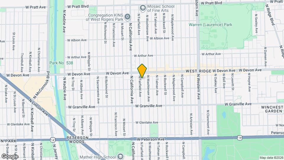 6331 N Fairfield Ave Map and Location Details