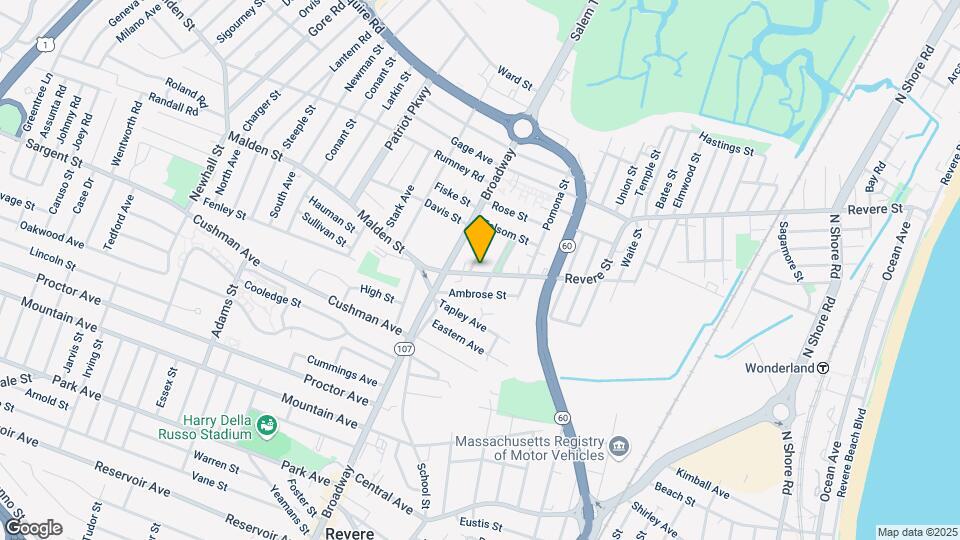 72 Revere St, Unit #2 Map and Location Details