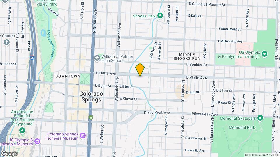 537 E Platte Ave Map and Location Details