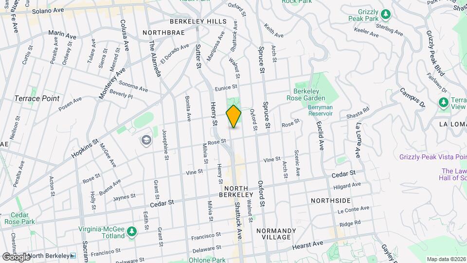 1381 Shattuck Ave. Map and Location Details