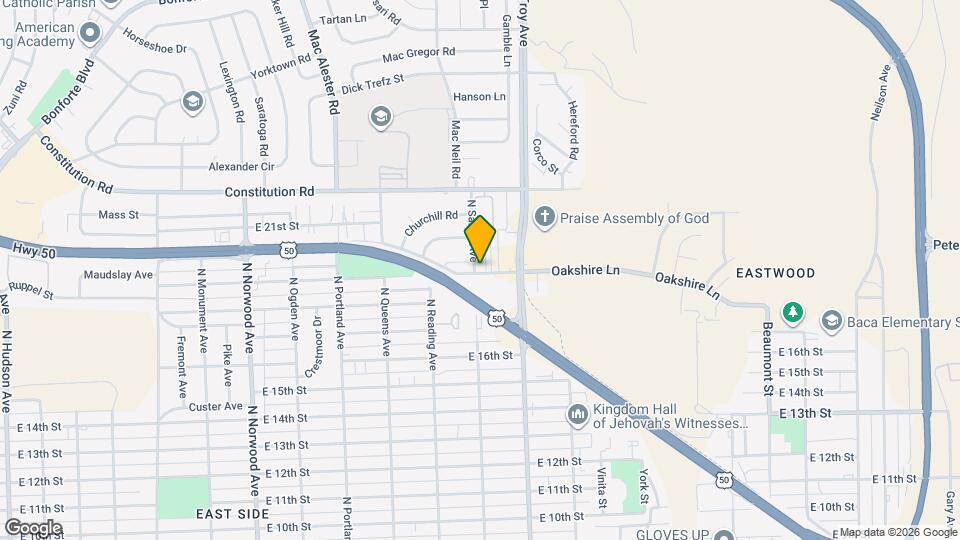 1900 N Salem Ave Mapa y Detalles de la Ubicación