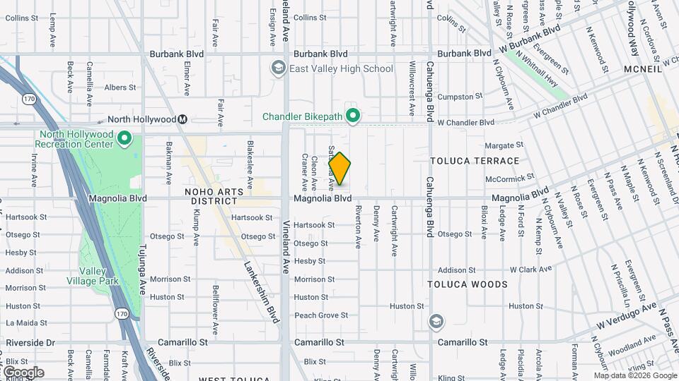 10835 Magnolia Blvd Map and Location Details