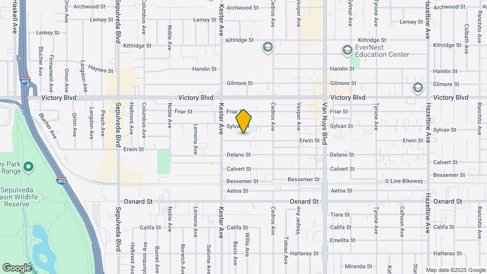 14805 Erwin St Map and Location Details