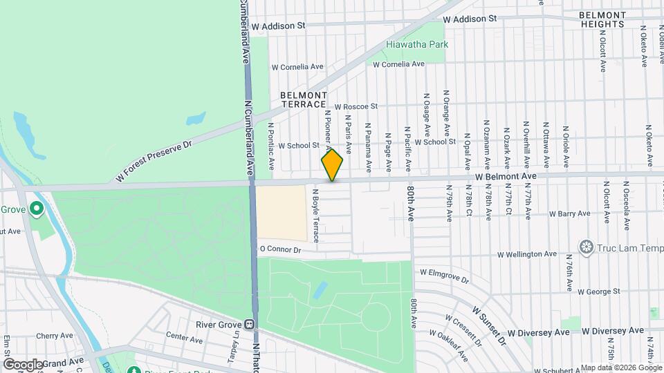 8203 W Belmont Ave Map and Location Details