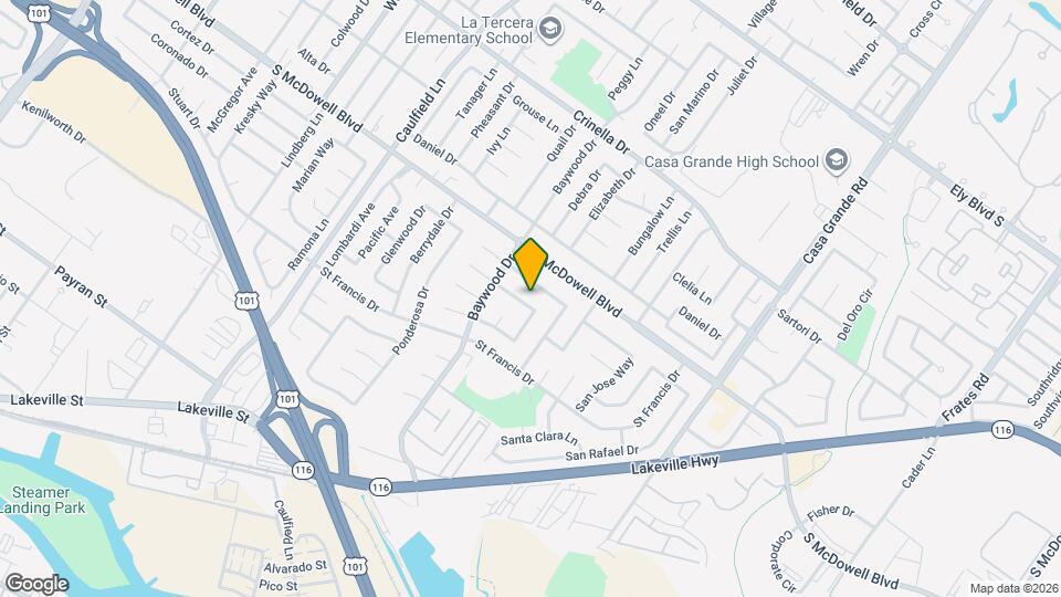 1025 Palmetto Way Map and Location Details