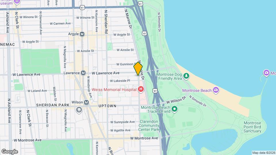 4611 N Clarendon Ave Mapa y Detalles de la Ubicación